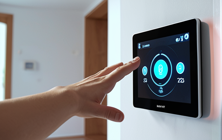 **Prompt:** Smart home automation controlled by hand gestures, futuristic interface, minimalist design, soft lighting, focus on ease of use and convenience, showcasing simple hand movements for controlling devices like lights and thermostat.
